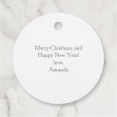 Moderne Kerstcadeau Foto Label (Achterkant)