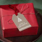 Moderne Kerstcadeau-label met eigen foto Cadeaulabel