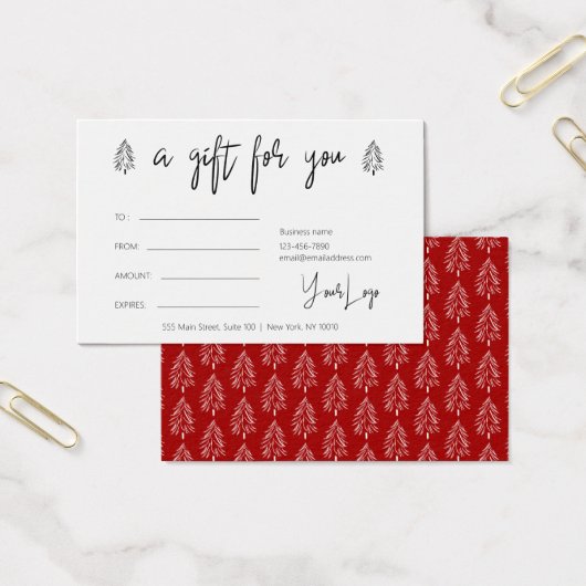 Moderne kerstcadeau met Logo Visitekaartje (Kantoor)
