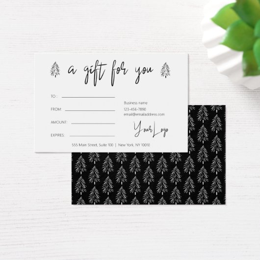 Moderne kerstcadeau met Logo Visitekaartje (Bureau)