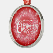 Moderne kerstcadeau metalen ornament (Links)