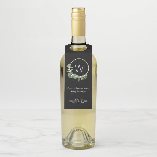 Moderne kerstcadeau voor klanten flessenhanger (Op fles)