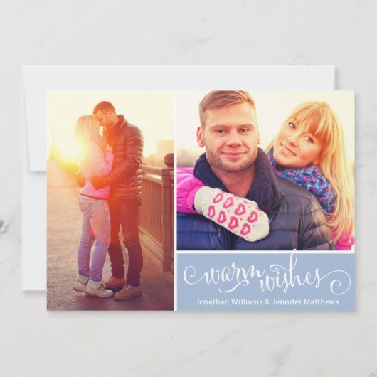 Moderne kerstcadeaubedekking met whitescript feestdagenkaart (Achterkant)