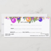 Moderne kerstcadeaubon met glitter (Achterkant)