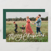 Moderne kerstcadeaukaart met briefing feestdagenkaart (Voorkant / Achterkant)