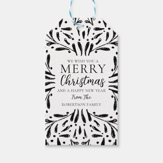 Moderne kerstcadeauLabel Cadeaulabel (Voorkant)