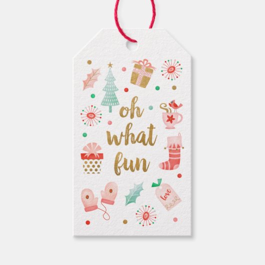 Moderne kerstcadeauLabel Cadeaulabel (Voorkant)