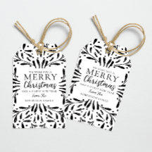 Moderne kerstcadeauLabel