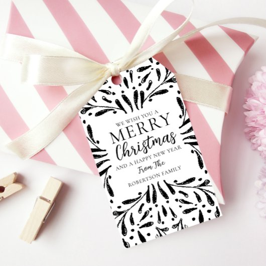 Moderne kerstcadeauLabel Cadeaulabel