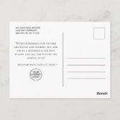 Moderne kerstcadeaupapier snijden in bedrijfskledi briefkaart (Achterkant)