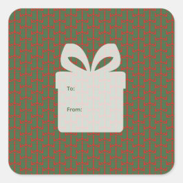 Moderne Kerstcadeaus Ontwerp Vakantie Vierkante Sticker