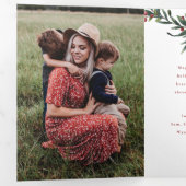 Moderne kerstcadeauset Kerst foto Tri-Fold kaart (Binnenzijde eerst)