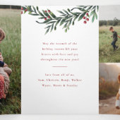 Moderne kerstcadeauset Kerst foto Tri-Fold kaart (Binnenkant midden)