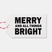 Moderne Kerstcadeautag | Prettig & Alles Lichtjes Cadeaulabel (Achterkant Horizontaal)