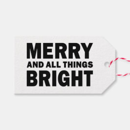 Moderne Kerstcadeautag | Prettig & Alles Lichtjes Cadeaulabel