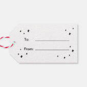 Moderne Kerstcadeautag | Prettig & Alles Schittere Cadeaulabel (Achterkant Horizontaal)