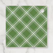 Moderne kerstcadeautje met groene kerst bedankjes labels (Achterkant)