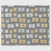 Moderne kerstcadeautjes cadeaupapier (Vlak)