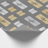 Moderne kerstcadeautjes cadeaupapier (Hoek)