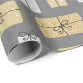 Moderne kerstcadeautjes cadeaupapier (Rol Hoek)