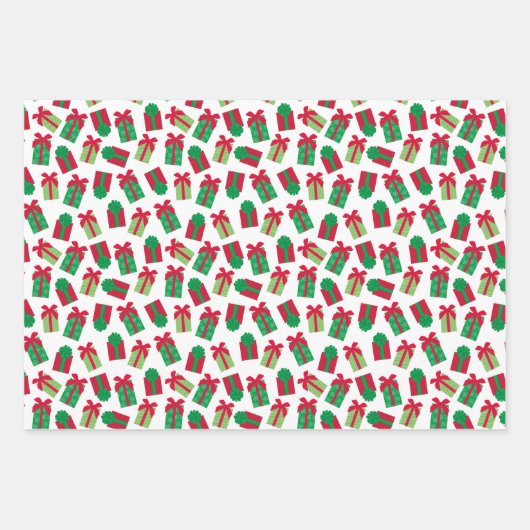 Moderne kerstcadeautjes inpakpapier vel (Voorkant)