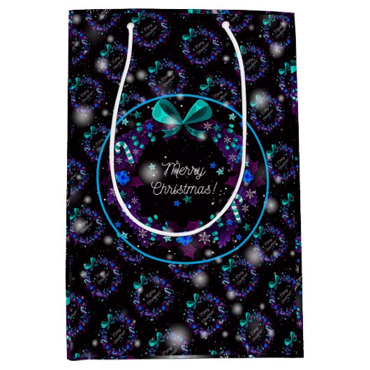 Moderne kerstcadeautjes met elegant medium cadeauzakje (Voorkant)