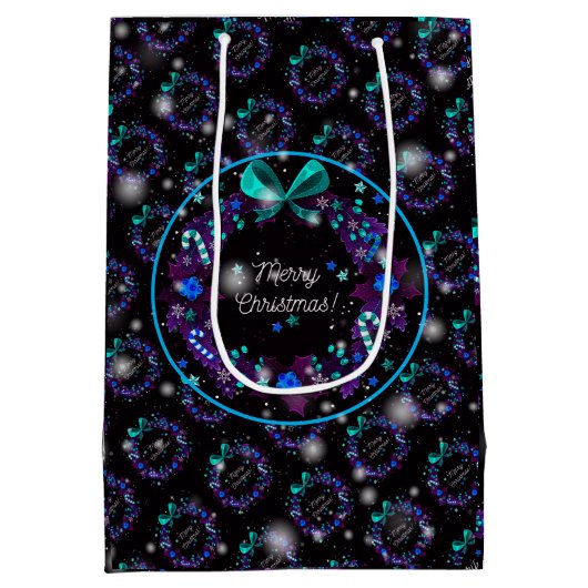 Moderne kerstcadeautjes met elegant medium cadeauzakje (Achterkant)