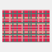 Moderne kerstcadeautjes met heldere rode groene li inpakpapier vel (Voorkant 3)