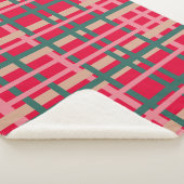 Moderne kerstcadeautjes met heldere rode groene li sherpa deken (3/4)