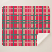 Moderne kerstcadeautjes met heldere rode groene li sherpa deken (Voorkant (horizontaal))