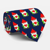 Moderne kerstcadeautjes op marineblauw stropdas (Opgerold)