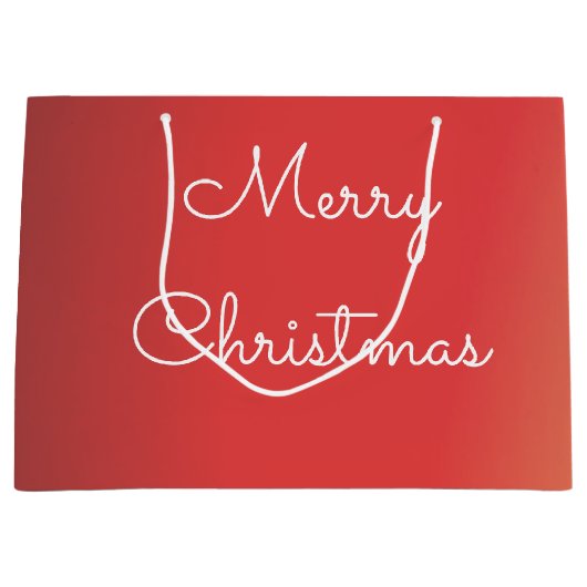 Moderne kerstcadeauzak met handvatten groot cadeauzakje (Voorkant)