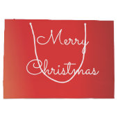 Moderne kerstcadeauzak met handvatten groot cadeauzakje (Achterkant)