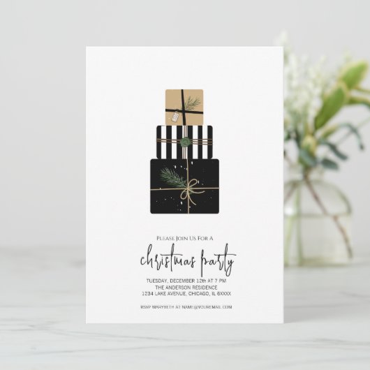 Moderne kerstcadedag kaart (Staand voorkant)