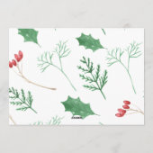 Moderne kerstchemicaliën in sneeuwfoto feestdagenkaart (Achterkant)