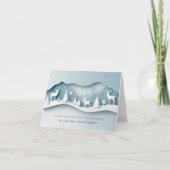 Moderne Kerstcompositie Zakelijke Groet Feestdagen Kaart (Voorkant)