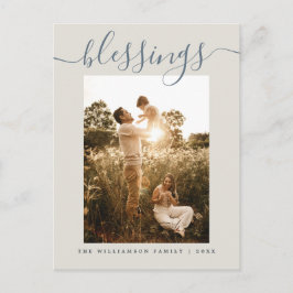 Moderne Kerstcrème Kerstvakantie Feestdagenkaart