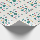 Moderne kerstdecoratie cadeaupapier (Hoek)