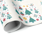 Moderne kerstdecoratie cadeaupapier (Rol Hoek)