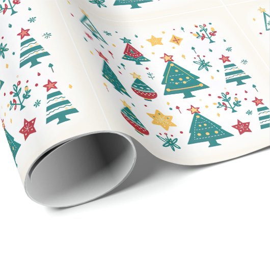 Moderne kerstdecoratie cadeaupapier (Rol Hoek)