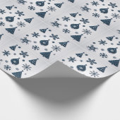 Moderne kerstdecoratie cadeaupapier (Hoek)