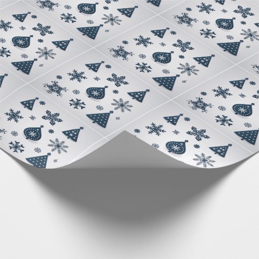 Moderne kerstdecoratie cadeaupapier (Hoek)