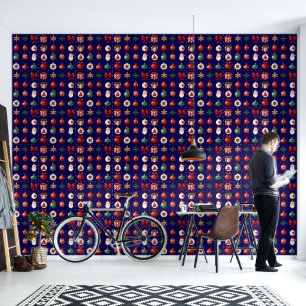 Moderne kerstdecoraties behang