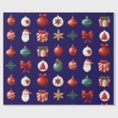 Moderne kerstdecoraties cadeaupapier (Vlak)
