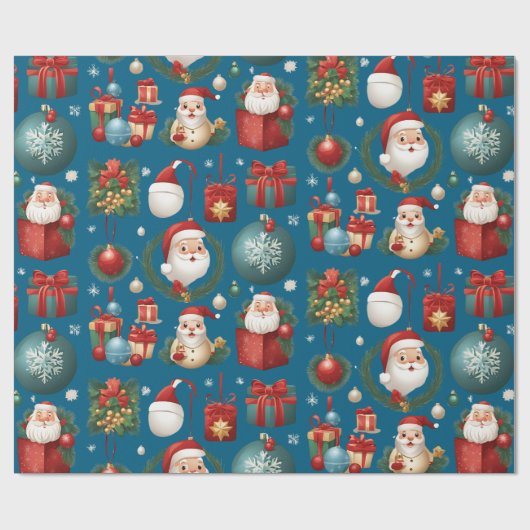 Moderne kerstdecoraties cadeaupapier (Vlak)