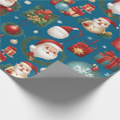 Moderne kerstdecoraties cadeaupapier (Hoek)