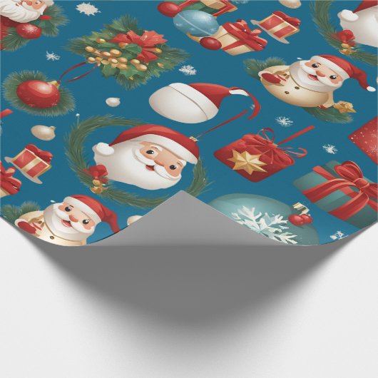 Moderne kerstdecoraties cadeaupapier (Hoek)