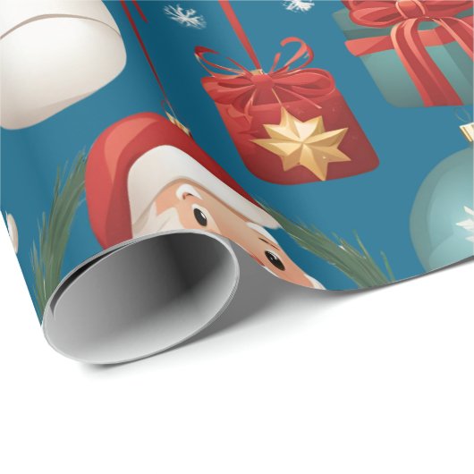 Moderne kerstdecoraties cadeaupapier (Rol Hoek)