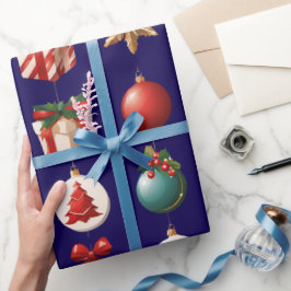 Moderne kerstdecoraties cadeaupapier