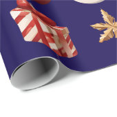 Moderne kerstdecoraties cadeaupapier (Rol Hoek)